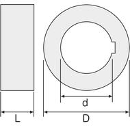 Fräsdornring DIN2084B 22x60mm